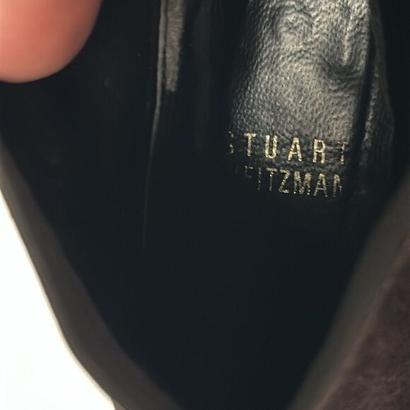 Stuart Weitzman Sockemup Platform Bootie High Heels Cola Brown Suede US 7,5 - Picture 12 of 15